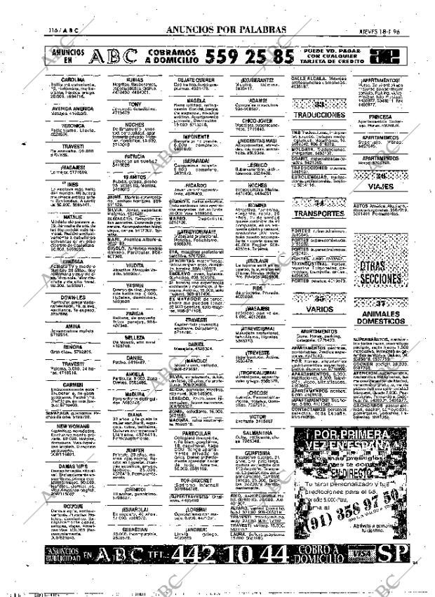 ABC MADRID 18-01-1996 página 116