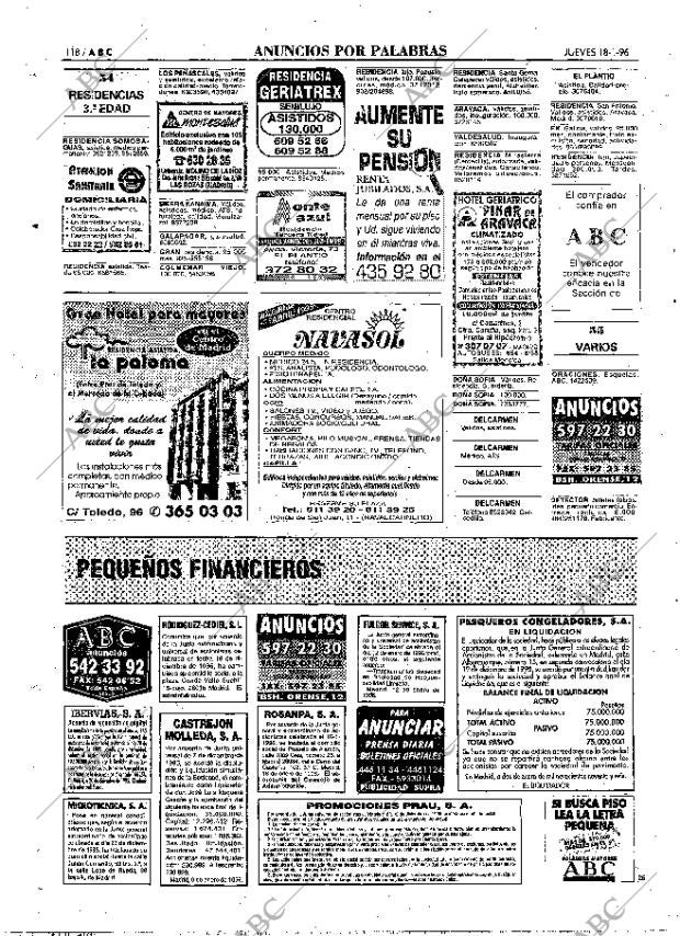 ABC MADRID 18-01-1996 página 118