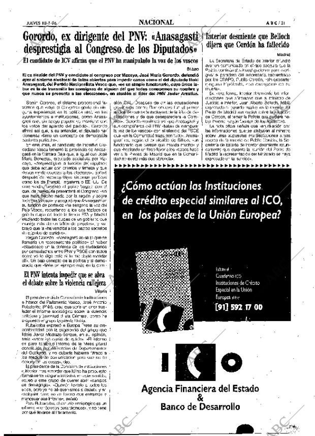 ABC MADRID 18-01-1996 página 31