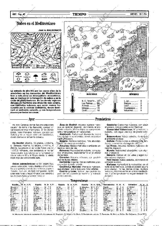ABC MADRID 18-01-1996 página 40
