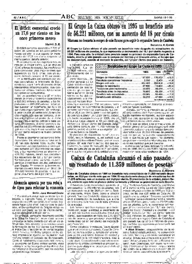 ABC MADRID 18-01-1996 página 42