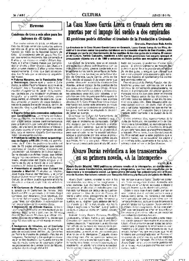 ABC MADRID 18-01-1996 página 56