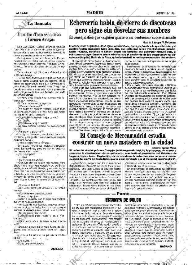 ABC MADRID 18-01-1996 página 64