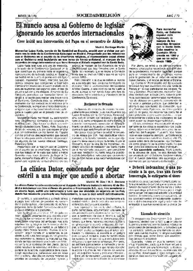 ABC MADRID 18-01-1996 página 73
