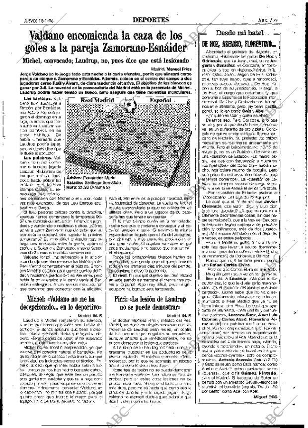 ABC MADRID 18-01-1996 página 77