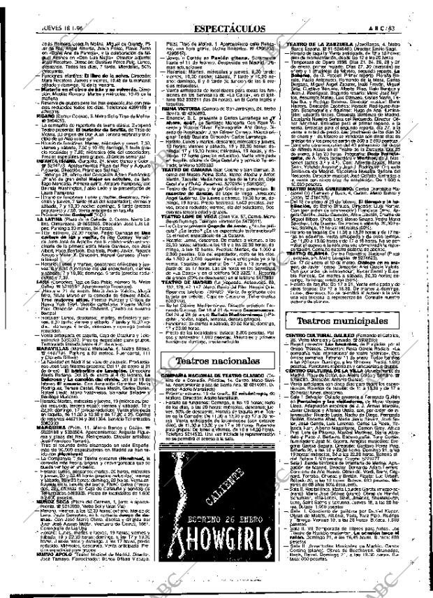 ABC MADRID 18-01-1996 página 83