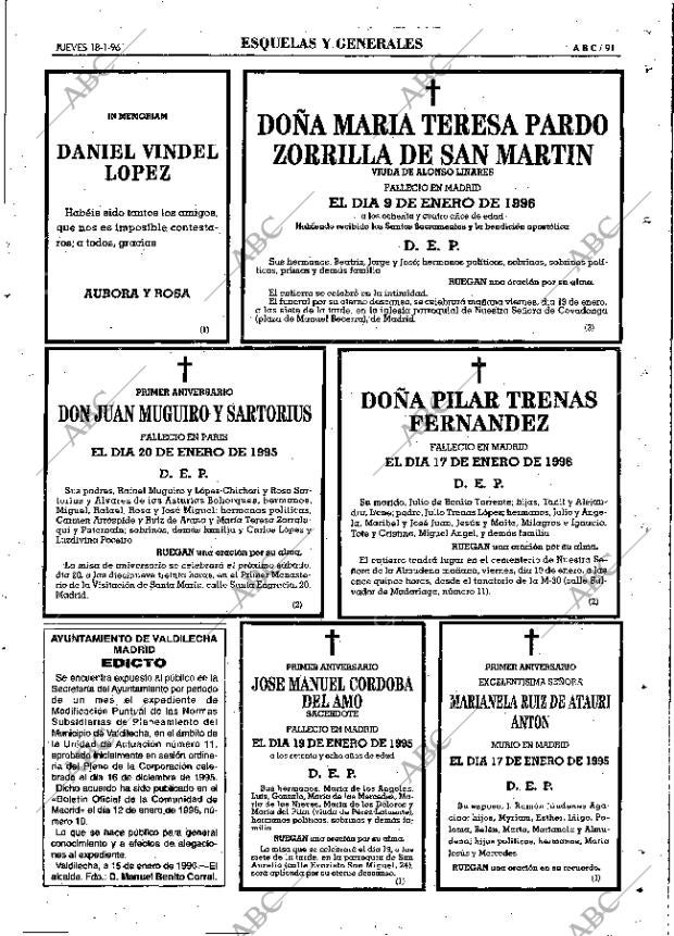 ABC MADRID 18-01-1996 página 91