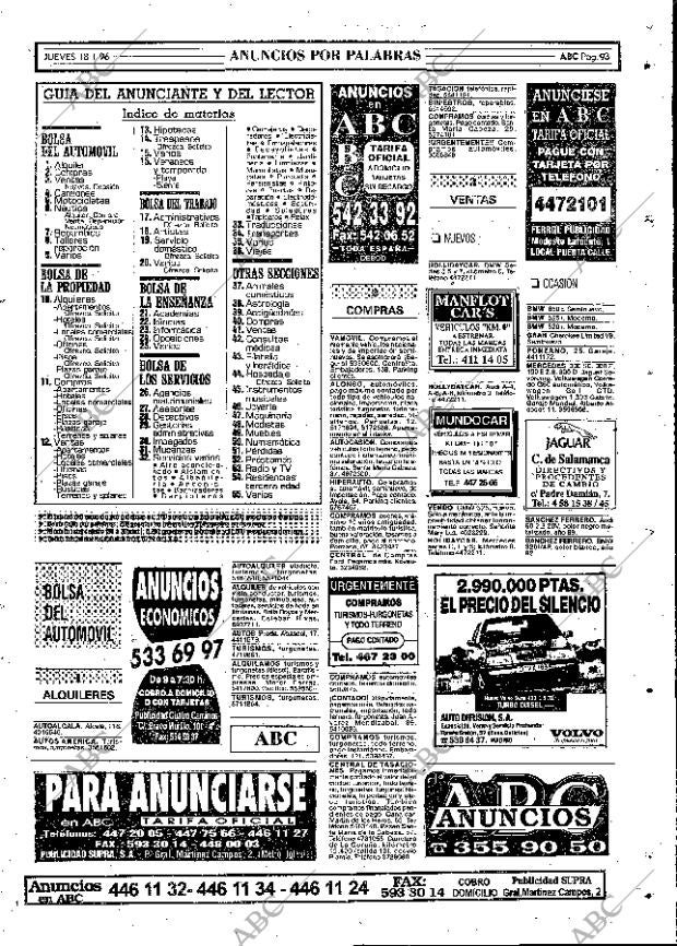 ABC MADRID 18-01-1996 página 93