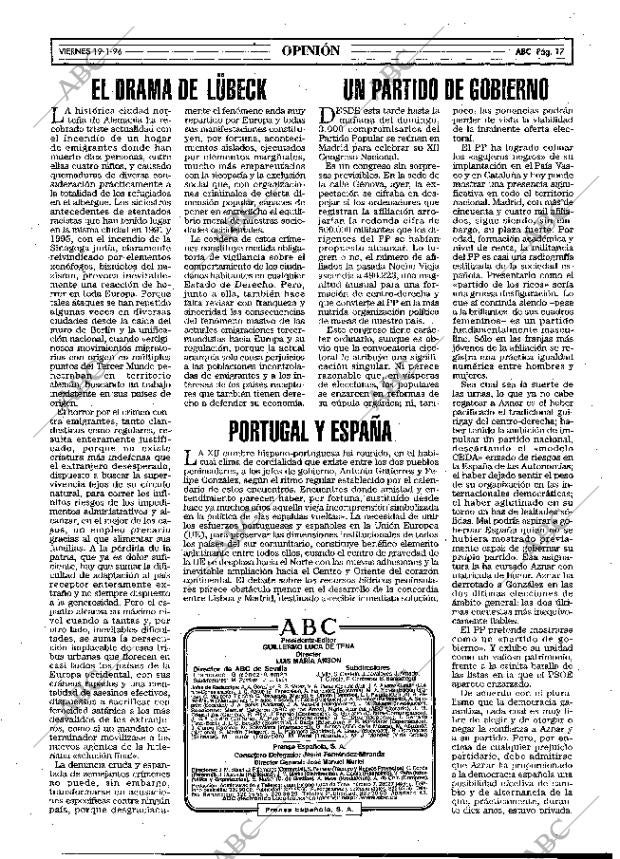 ABC MADRID 19-01-1996 página 17