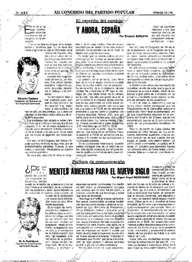 ABC MADRID 19-01-1996 página 74