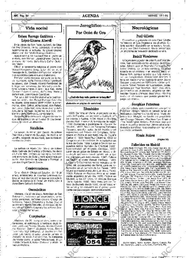 ABC MADRID 19-01-1996 página 86
