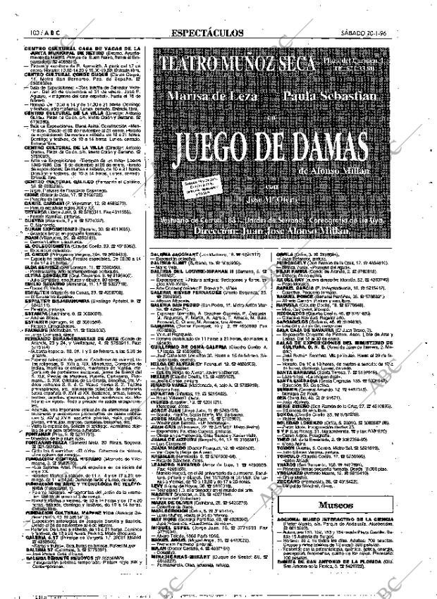 ABC MADRID 20-01-1996 página 100