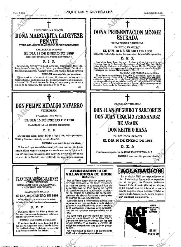 ABC MADRID 20-01-1996 página 104