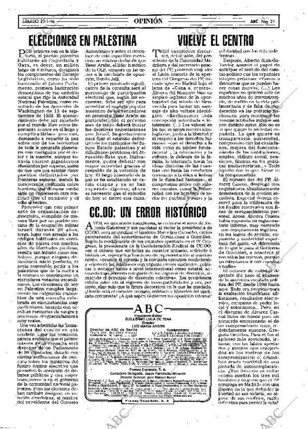 ABC MADRID 20-01-1996 página 21