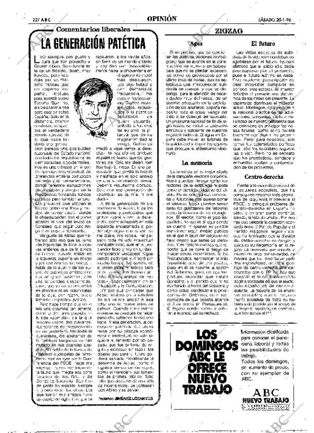 ABC MADRID 20-01-1996 página 22