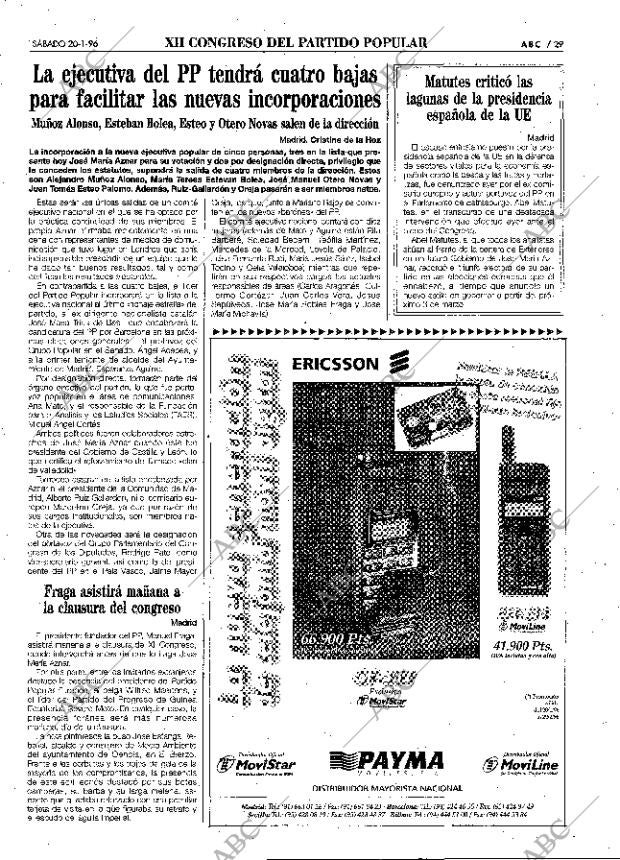 ABC MADRID 20-01-1996 página 29