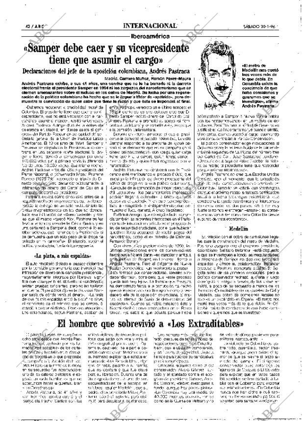 ABC MADRID 20-01-1996 página 42