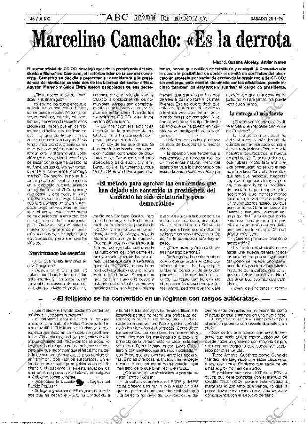 ABC MADRID 20-01-1996 página 46