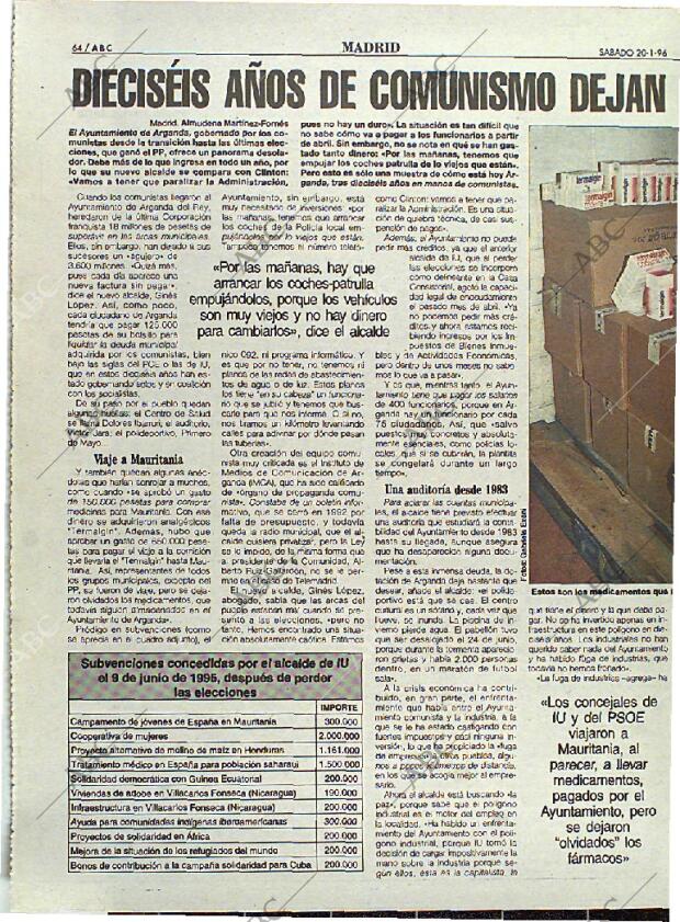 ABC MADRID 20-01-1996 página 64