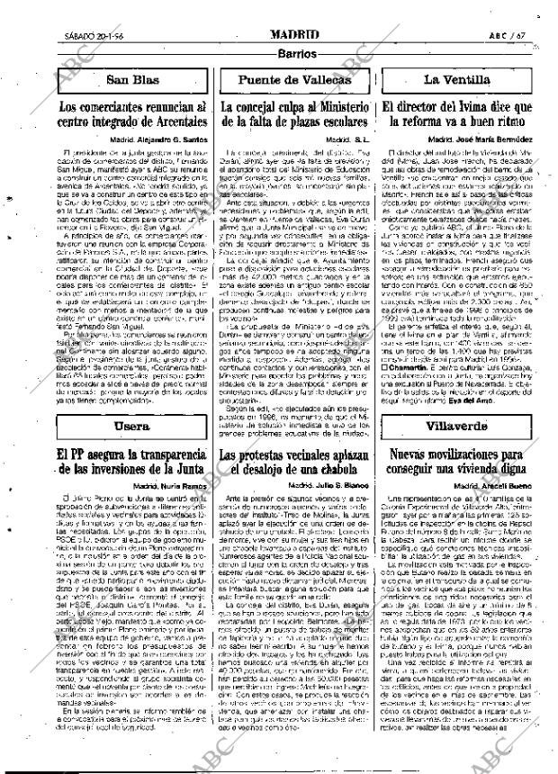 ABC MADRID 20-01-1996 página 67