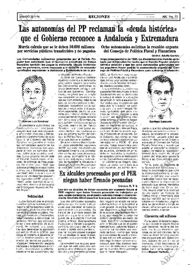 ABC MADRID 20-01-1996 página 73