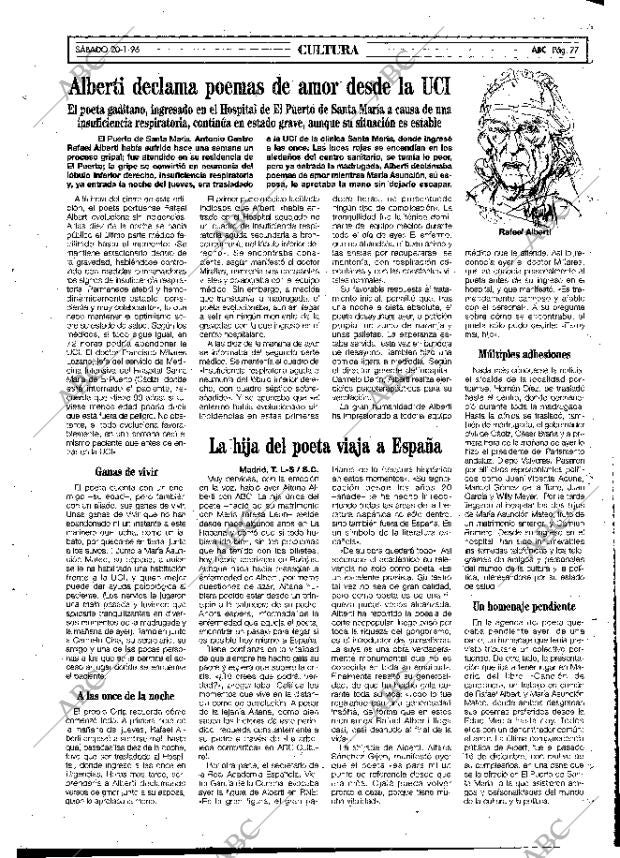 ABC MADRID 20-01-1996 página 77