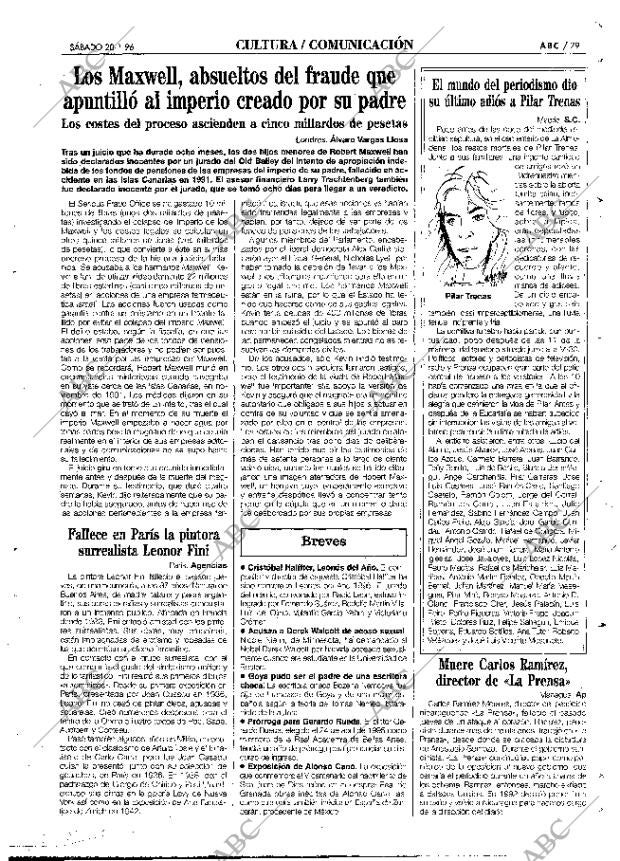 ABC MADRID 20-01-1996 página 79