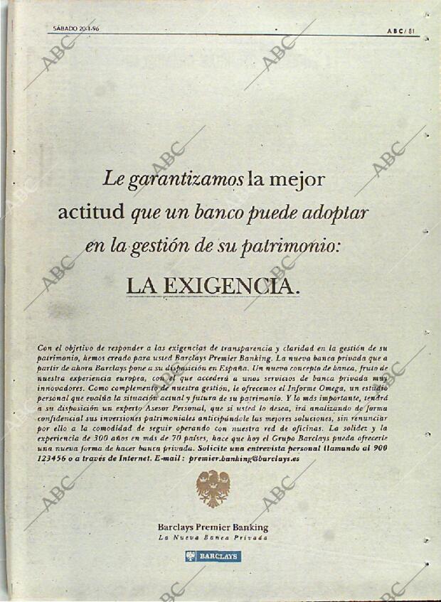 ABC MADRID 20-01-1996 página 81