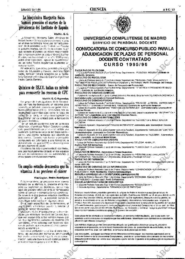ABC MADRID 20-01-1996 página 83