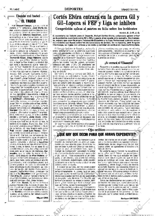 ABC MADRID 20-01-1996 página 90