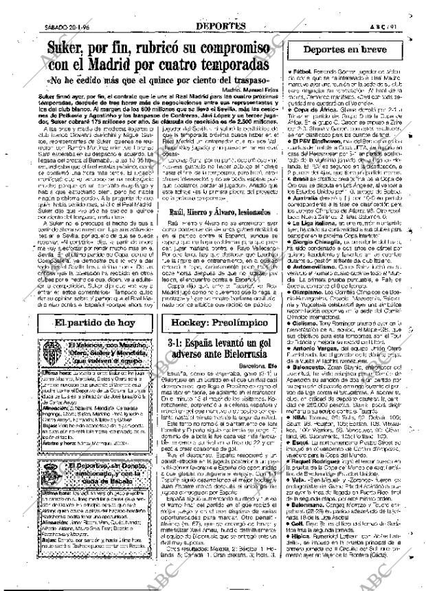 ABC MADRID 20-01-1996 página 91
