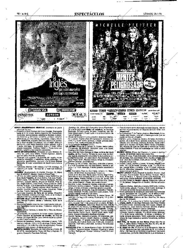ABC MADRID 20-01-1996 página 98