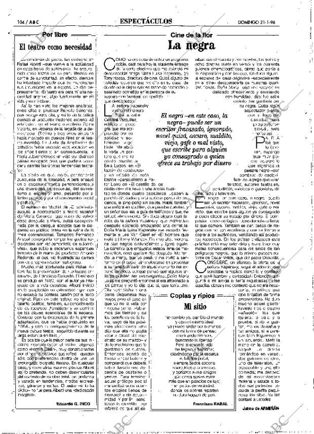 ABC MADRID 21-01-1996 página 104