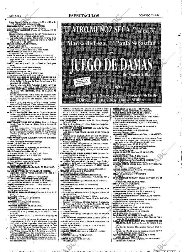 ABC MADRID 21-01-1996 página 108