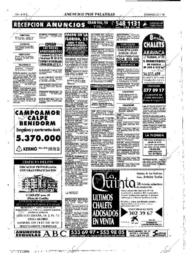 ABC MADRID 21-01-1996 página 124