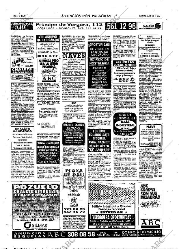 ABC MADRID 21-01-1996 página 128
