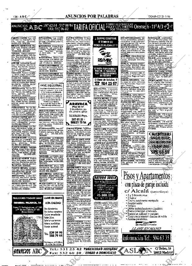 ABC MADRID 21-01-1996 página 138