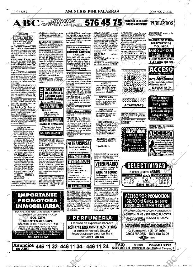 ABC MADRID 21-01-1996 página 142