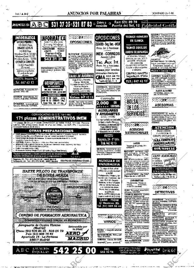 ABC MADRID 21-01-1996 página 144