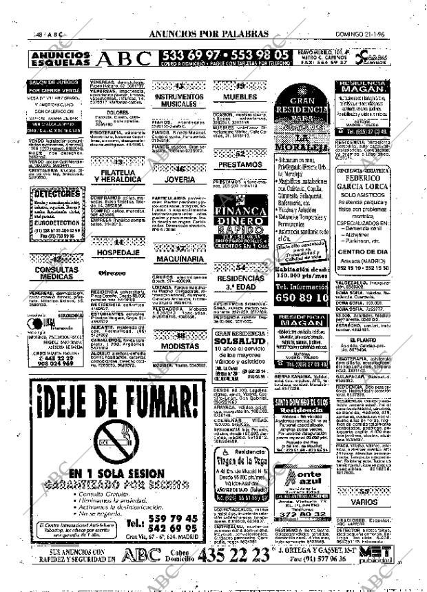 ABC MADRID 21-01-1996 página 148
