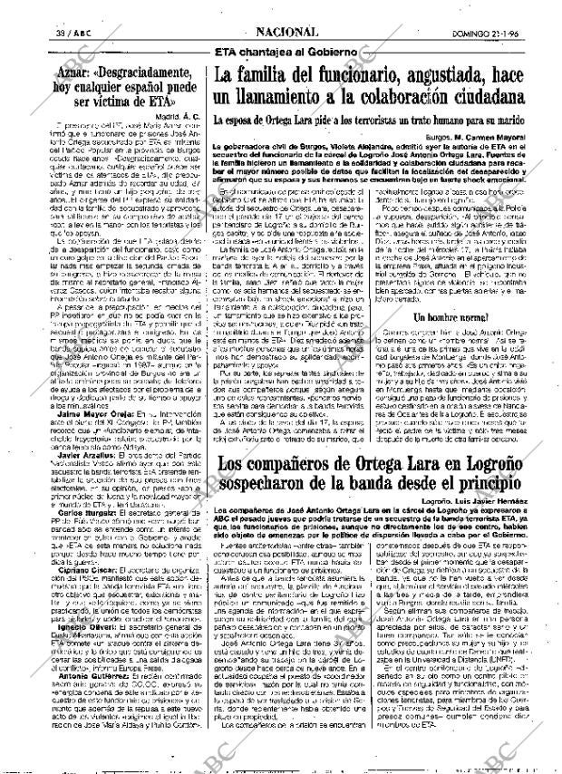 ABC MADRID 21-01-1996 página 38