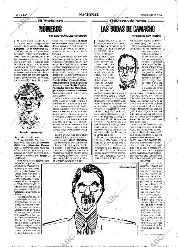 ABC MADRID 21-01-1996 página 42