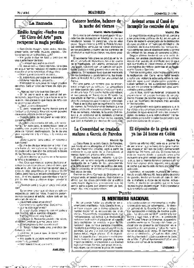 ABC MADRID 21-01-1996 página 70