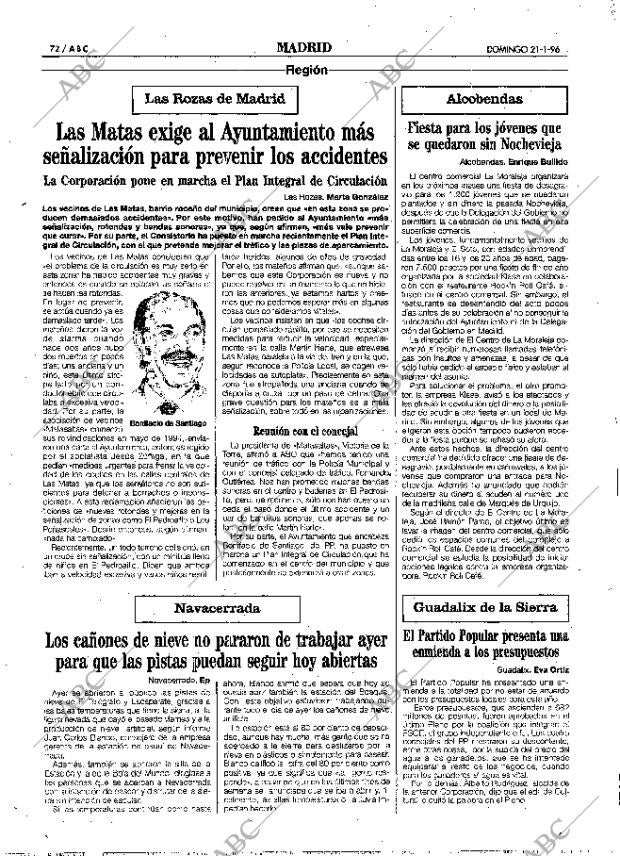 ABC MADRID 21-01-1996 página 72