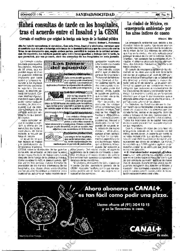 ABC MADRID 21-01-1996 página 91