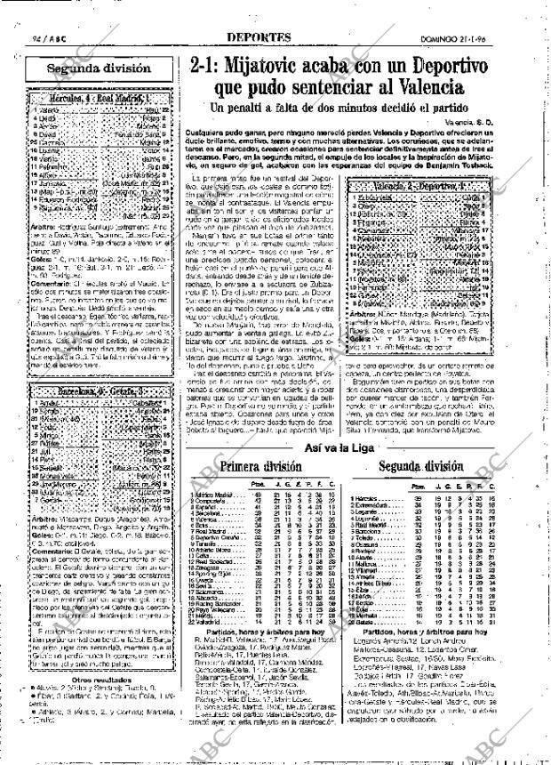 ABC MADRID 21-01-1996 página 94