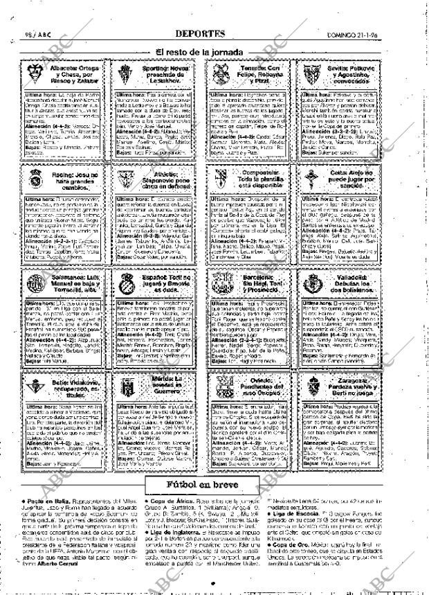ABC MADRID 21-01-1996 página 98