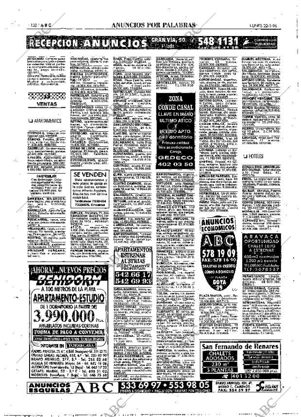 ABC MADRID 22-01-1996 página 102