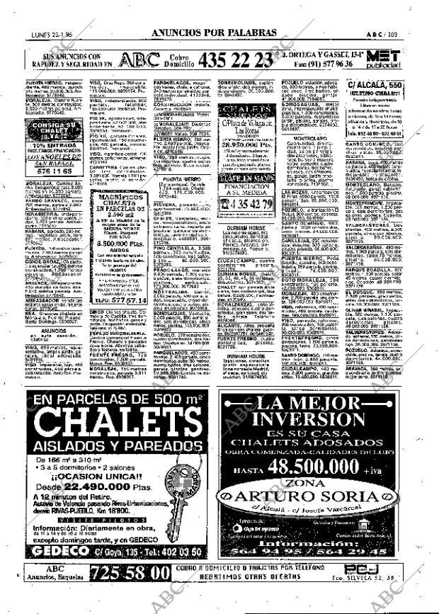 ABC MADRID 22-01-1996 página 103