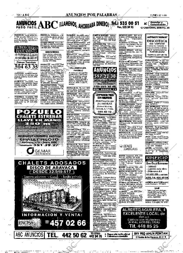 ABC MADRID 22-01-1996 página 104